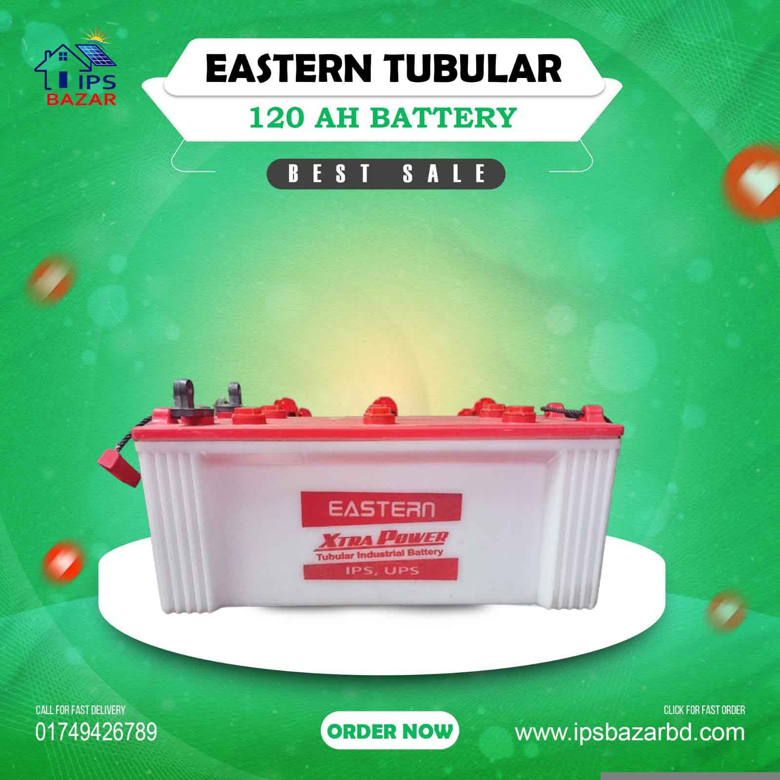 Eastern-Tubular-120Ah-Battery-IPS-UPS-Battery Eastern Tubular 120Ah Battery | IPS & UPS Battery - Image 1